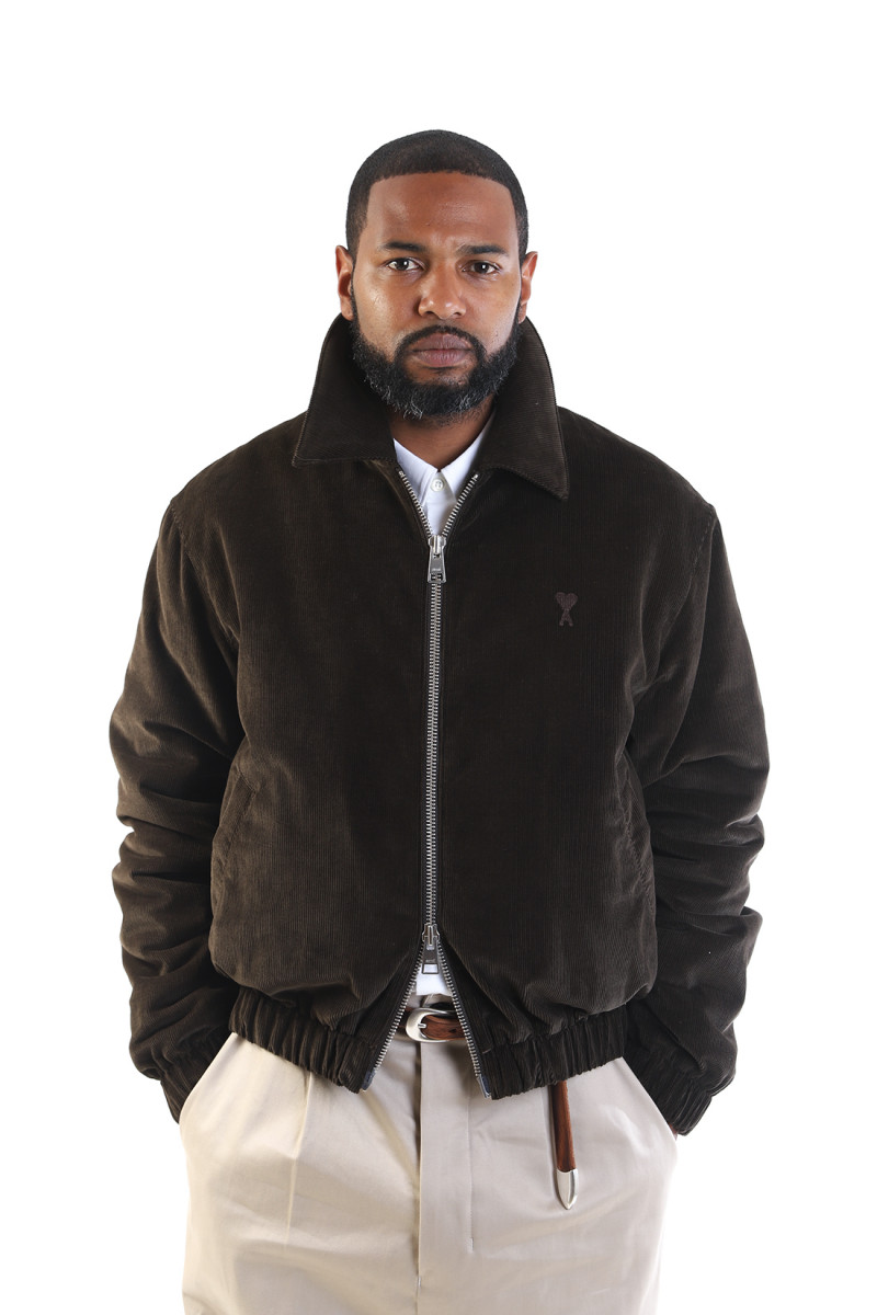 Blouson zippe adc Dark coffee