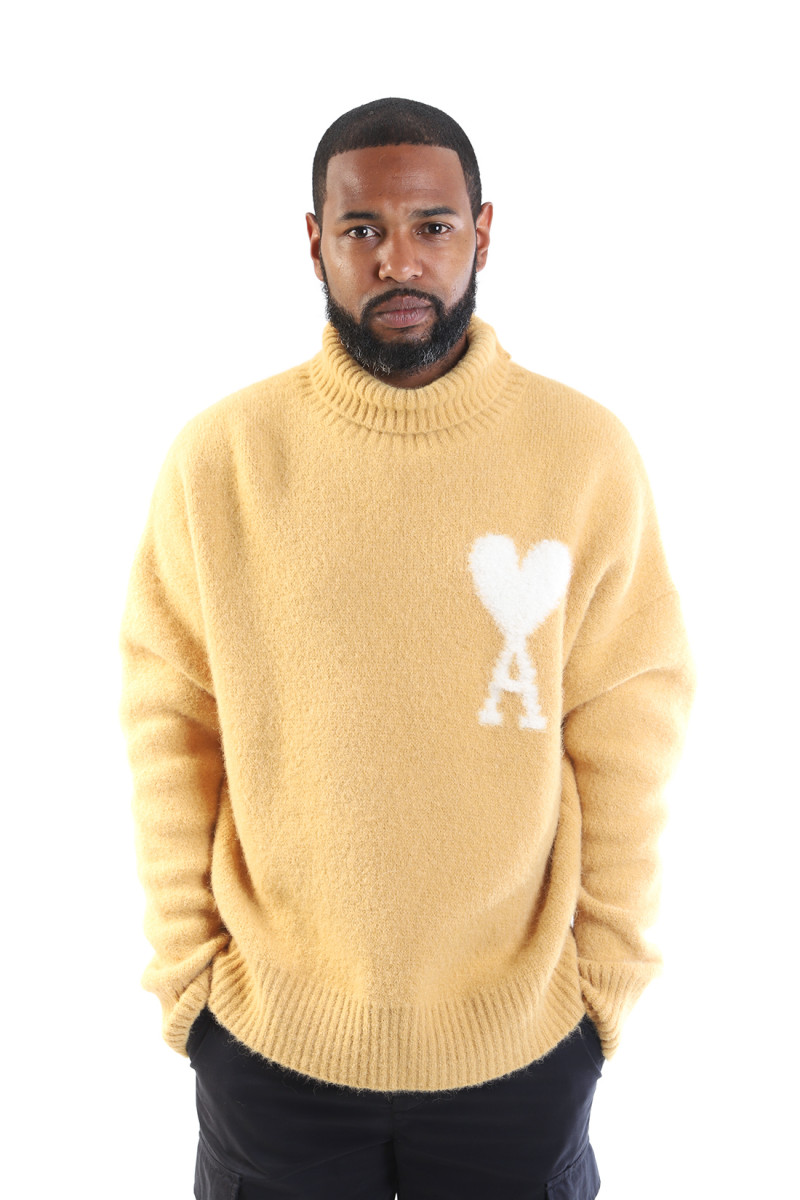 Pull col cheminee adc ecru Mustard