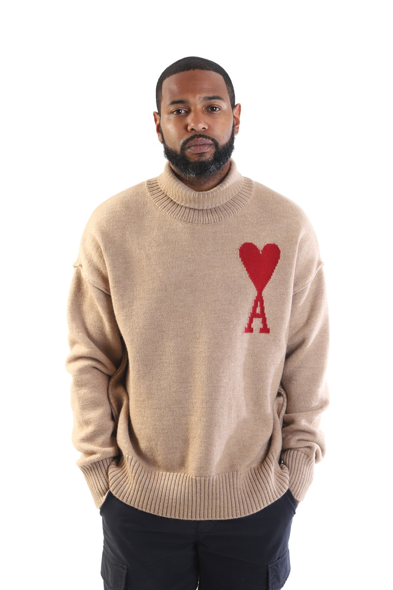 Pull col cheminee adc Camel/red