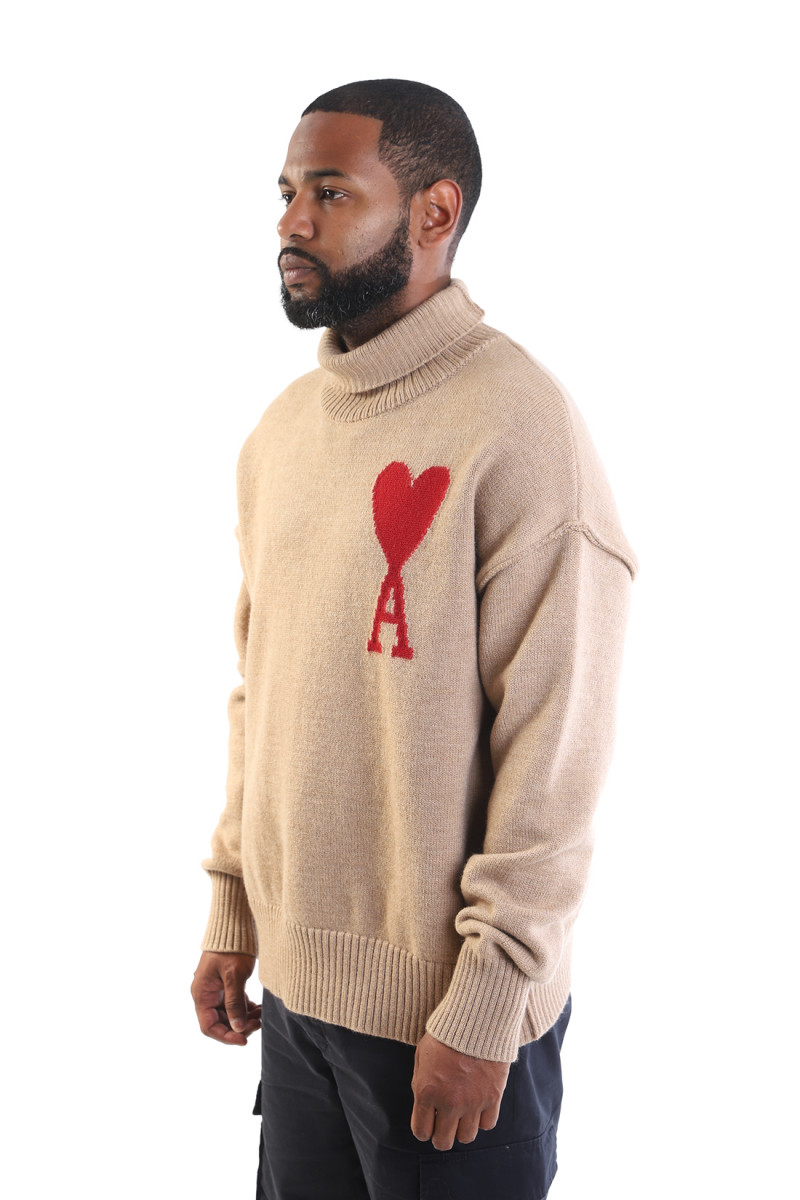 Pull col cheminee adc Camel/red