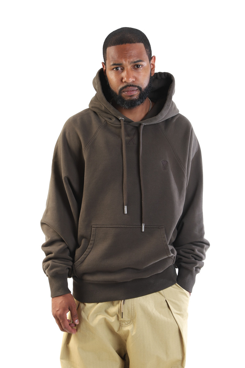 Hoodie boxy ami de coeur Dark coffee