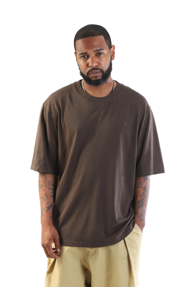 Boxy tee shirt adc Dark coffee