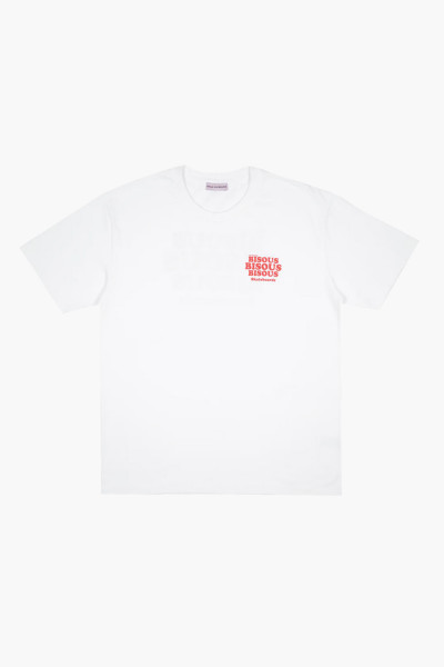 Bisous skateboards Tshirt grease White/red - GRADUATE STORE