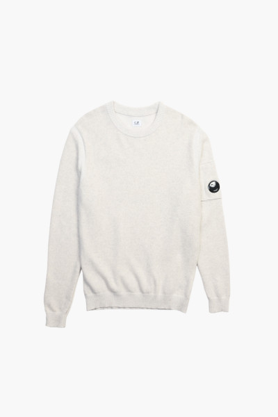 Cp company Mix wool knitwear crewneck White - GRADUATE STORE