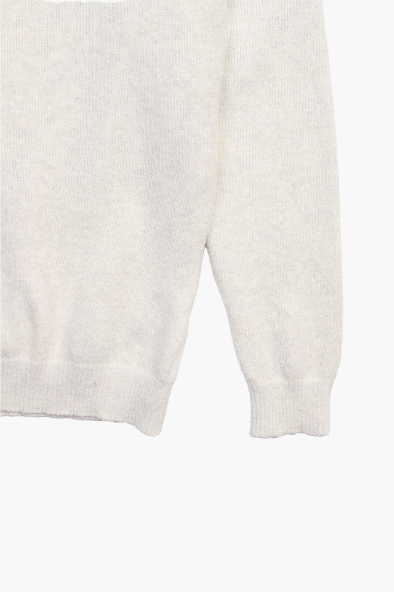 Mix wool knitwear crewneck White