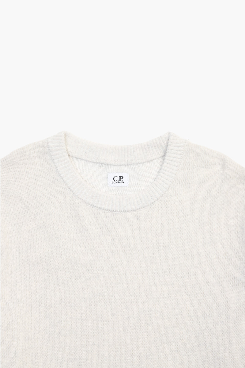 Mix wool knitwear crewneck White