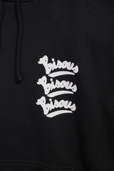 Bisous skateboards Hoodie gianni Black - GRADUATE STORE