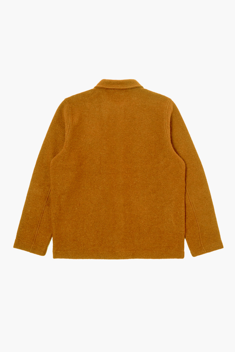 Field jacket wool fleece Mustard