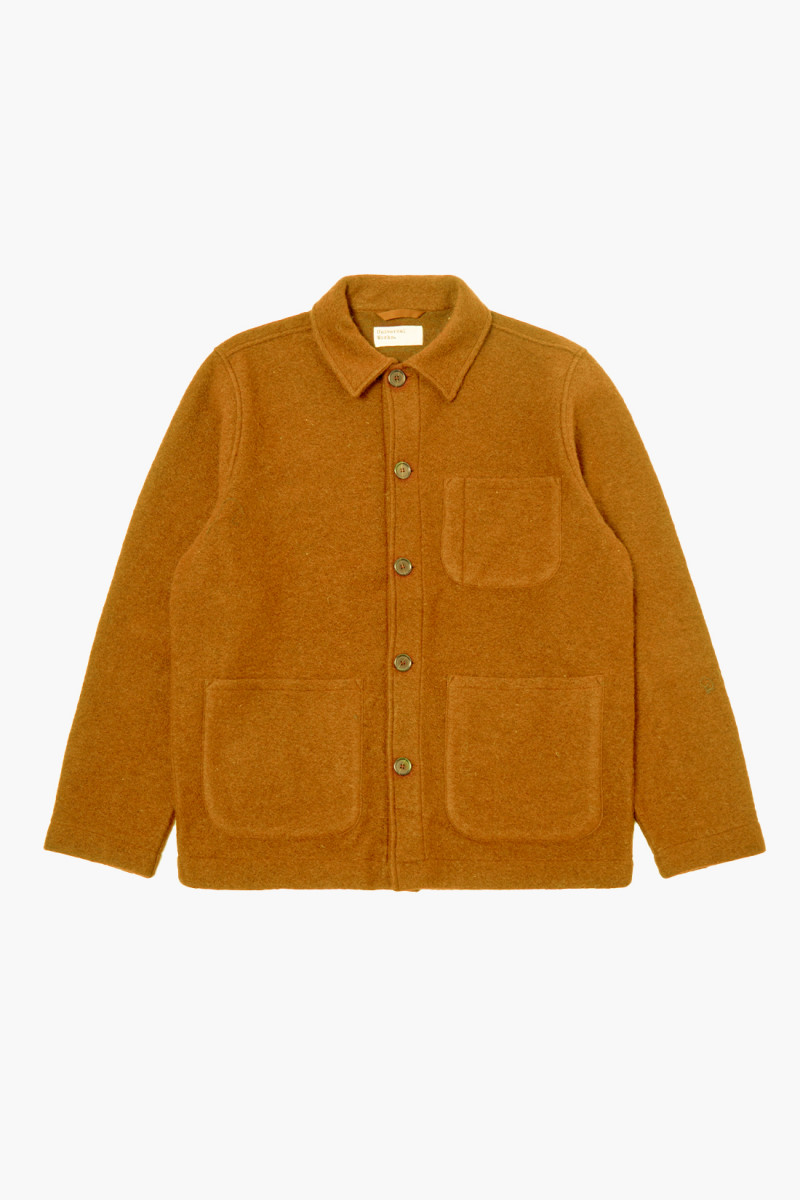 Field jacket wool fleece Mustard