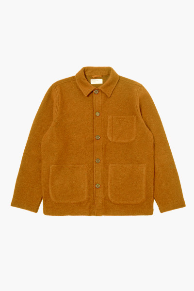 Universal works Field jacket wool fleece Mustard - GRADUATE STORE