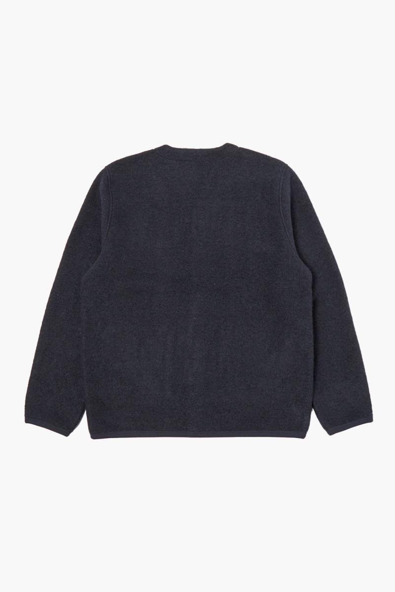 Cardigan wool fleece Navy