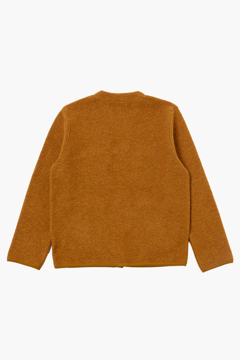 Cardigan wool fleece Mustard