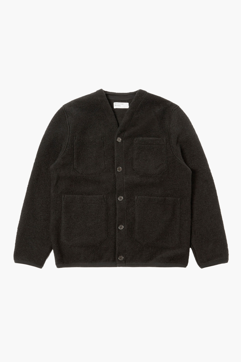 Cardigan wool fleece Black