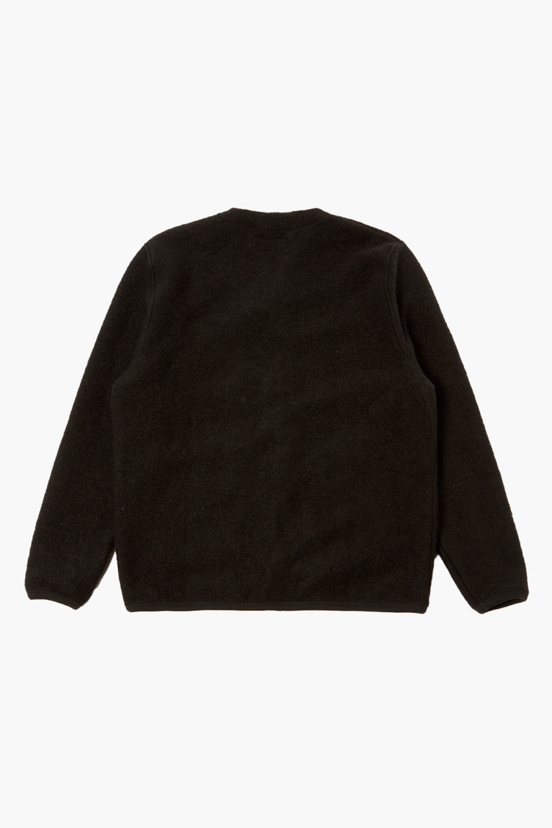 Cardigan wool fleece Black