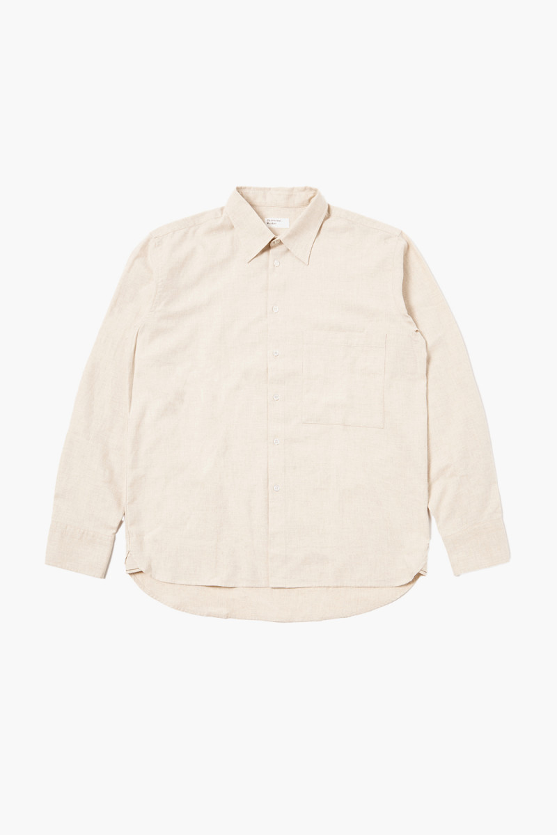 Square pocket shirt flannel Sand