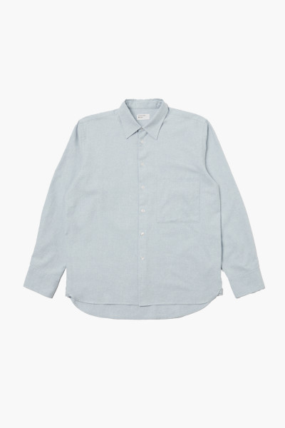 Universal works Square pocket shirt flannel Blue - GRADUATE STORE