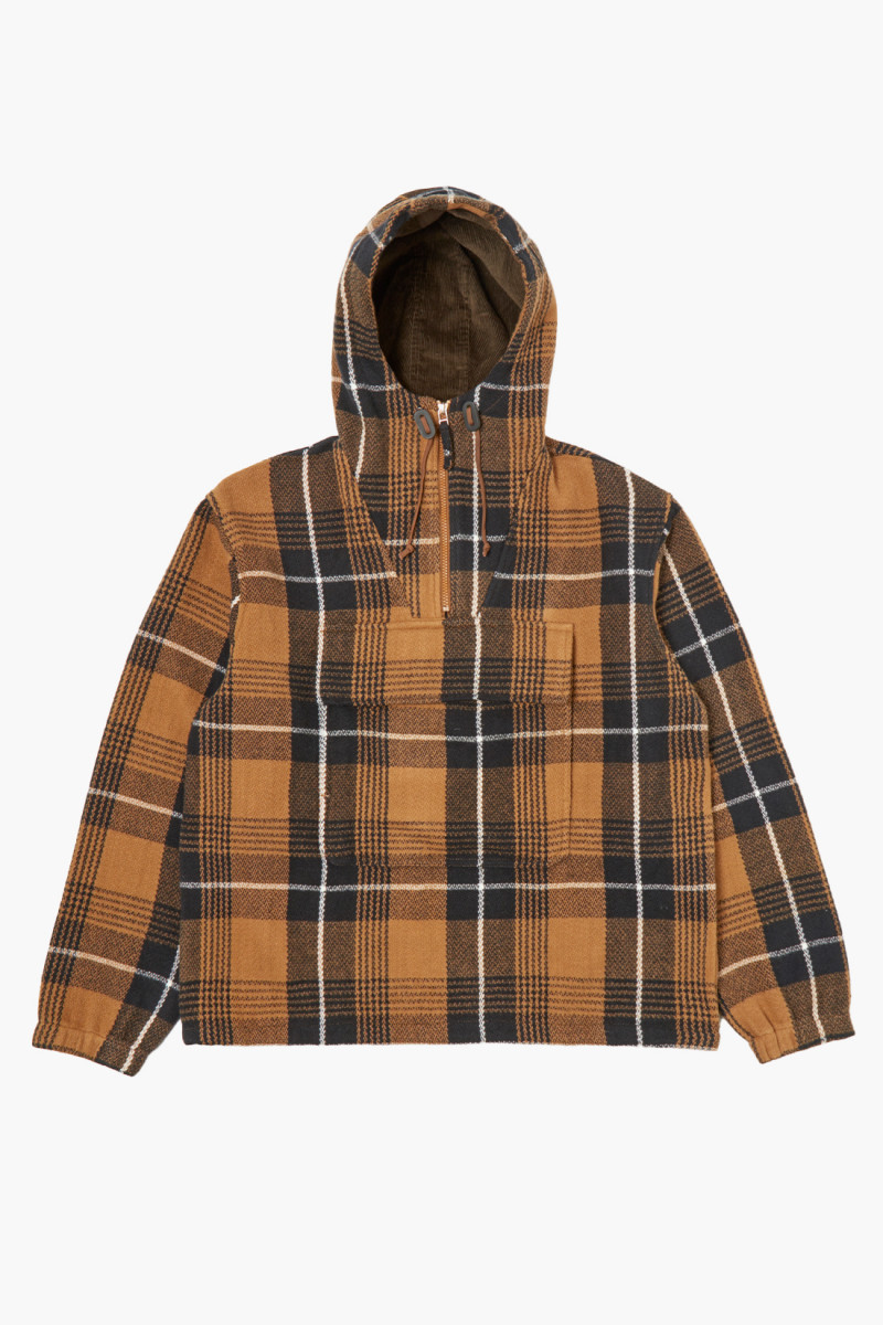 Pullover anorak earth ii check Brown