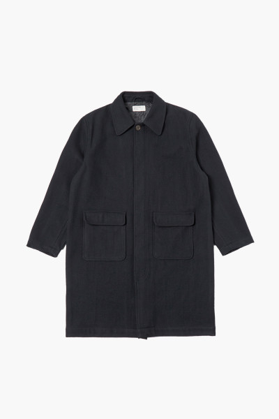 Universal works Account coat melton Navy - GRADUATE STORE