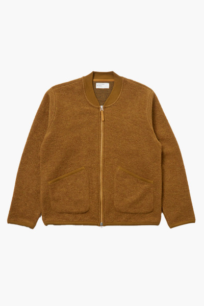 Universal works Zip bomber wool fleece Mustard - GRADUATE STORE