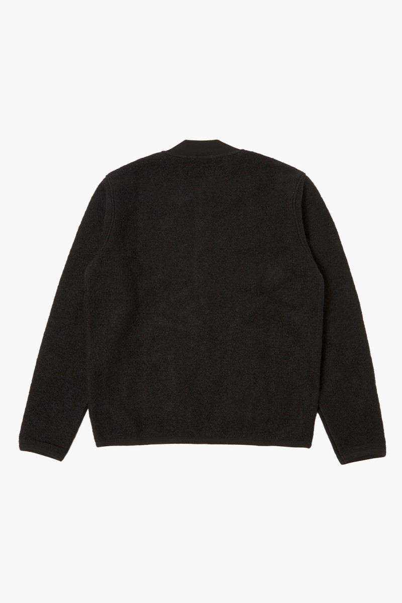 Zip bomber wool fleece Black