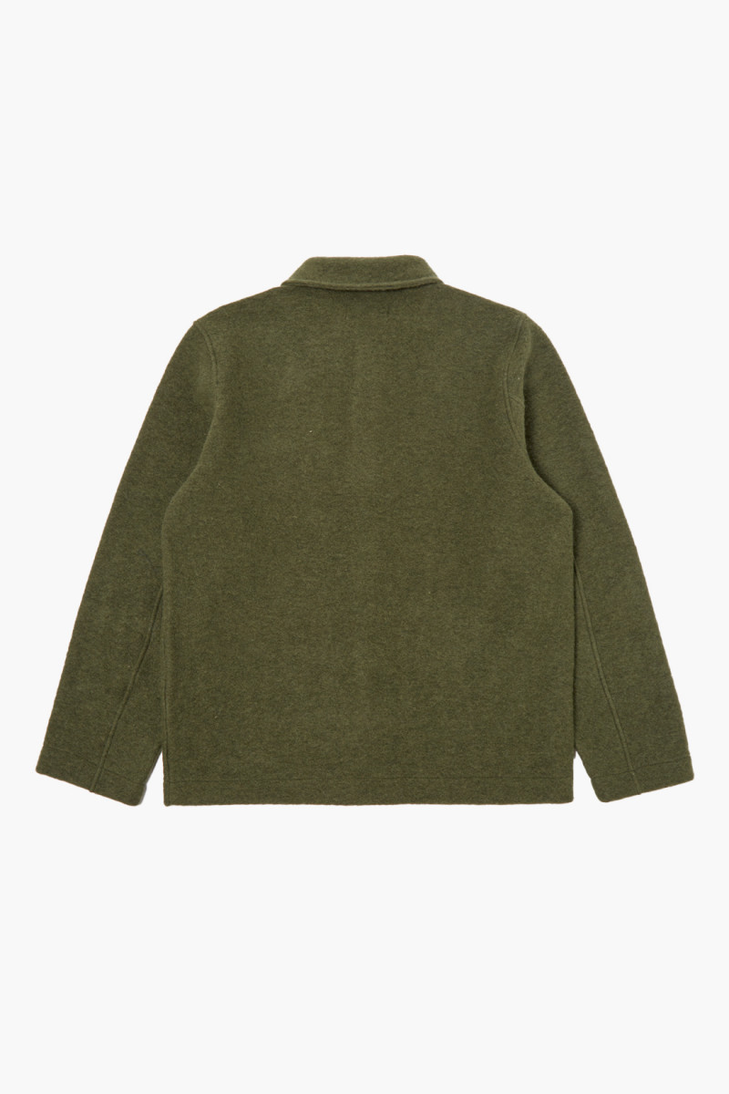 Field jacket wool fleece Olive