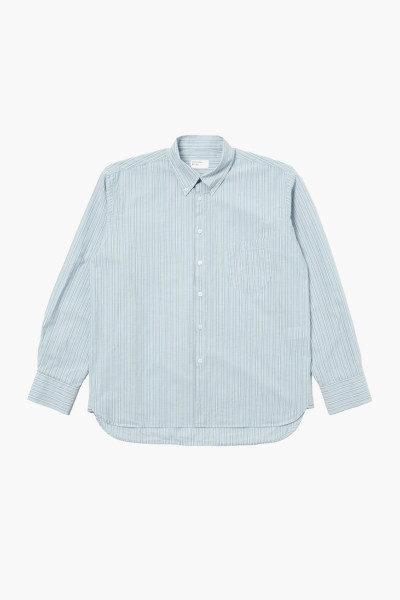 Universal works Lazy day shirt chelsea stripe Blue - GRADUATE STORE