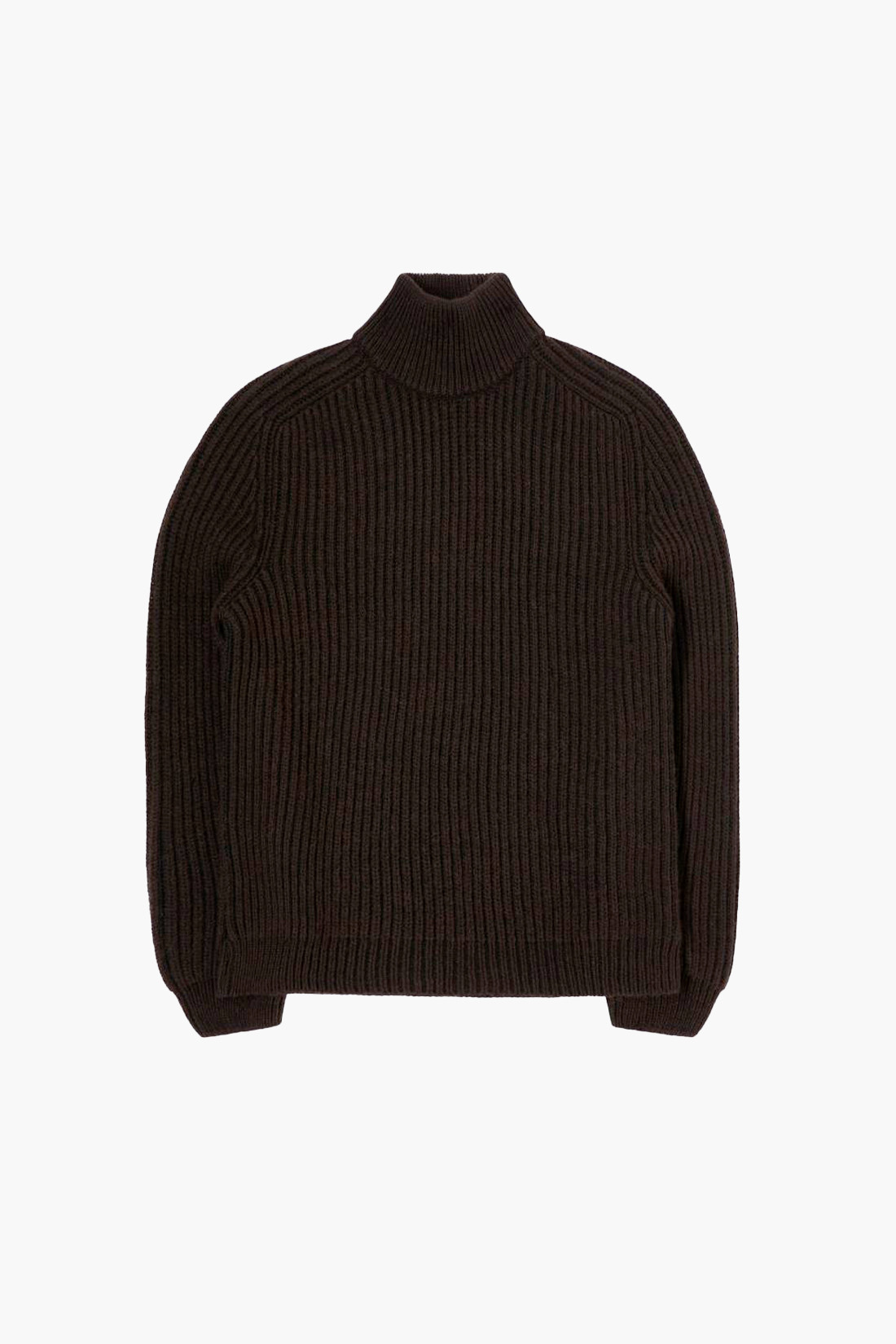 Roni high collar sweater Dark brown