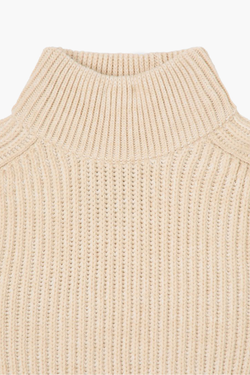 Roni high collar sweater Beige