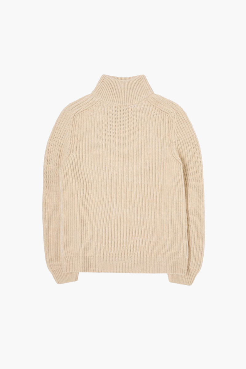 Roni high collar sweater Beige