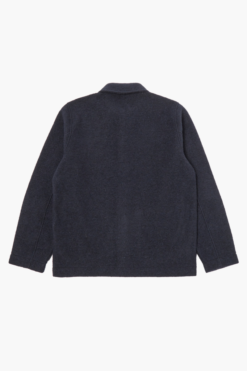 Field jacket wool fleece Navy