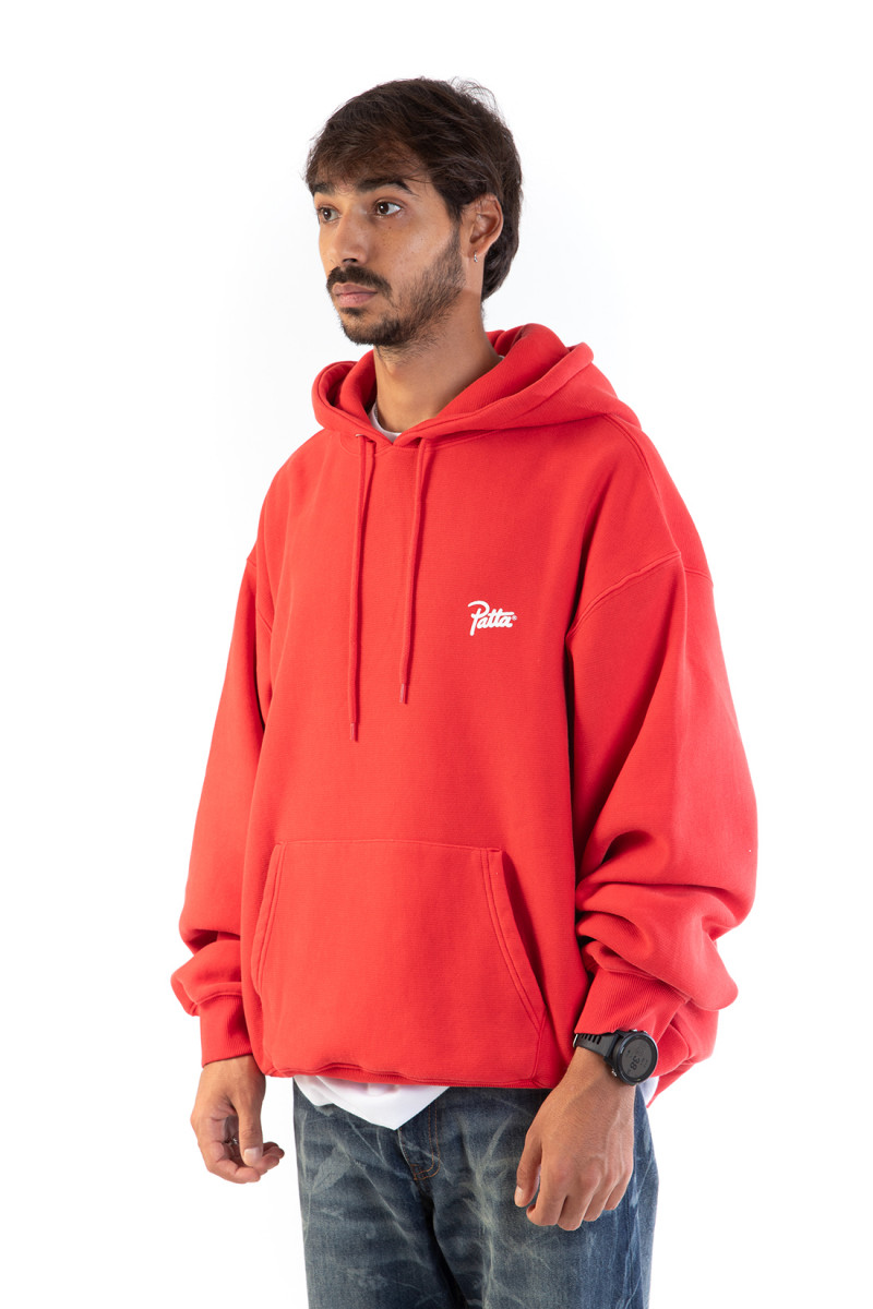 Patta washed classic hooded Red