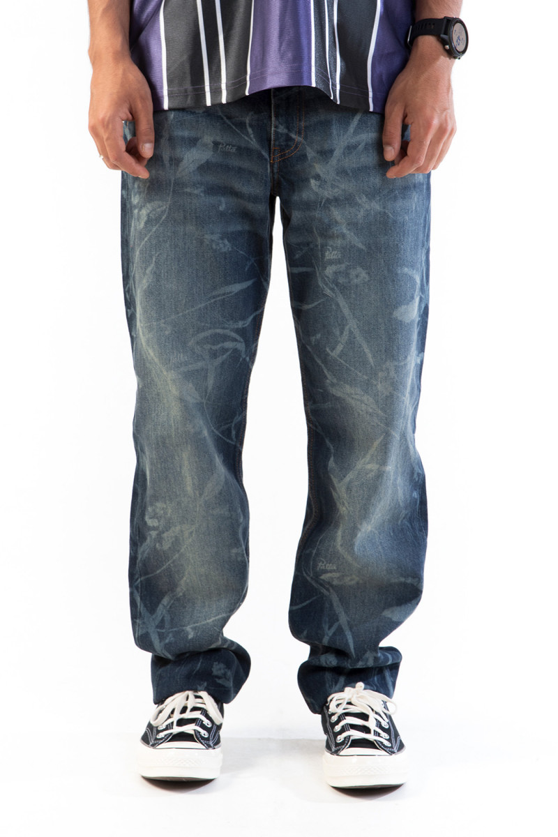 Patta leaves laser print denim Denim