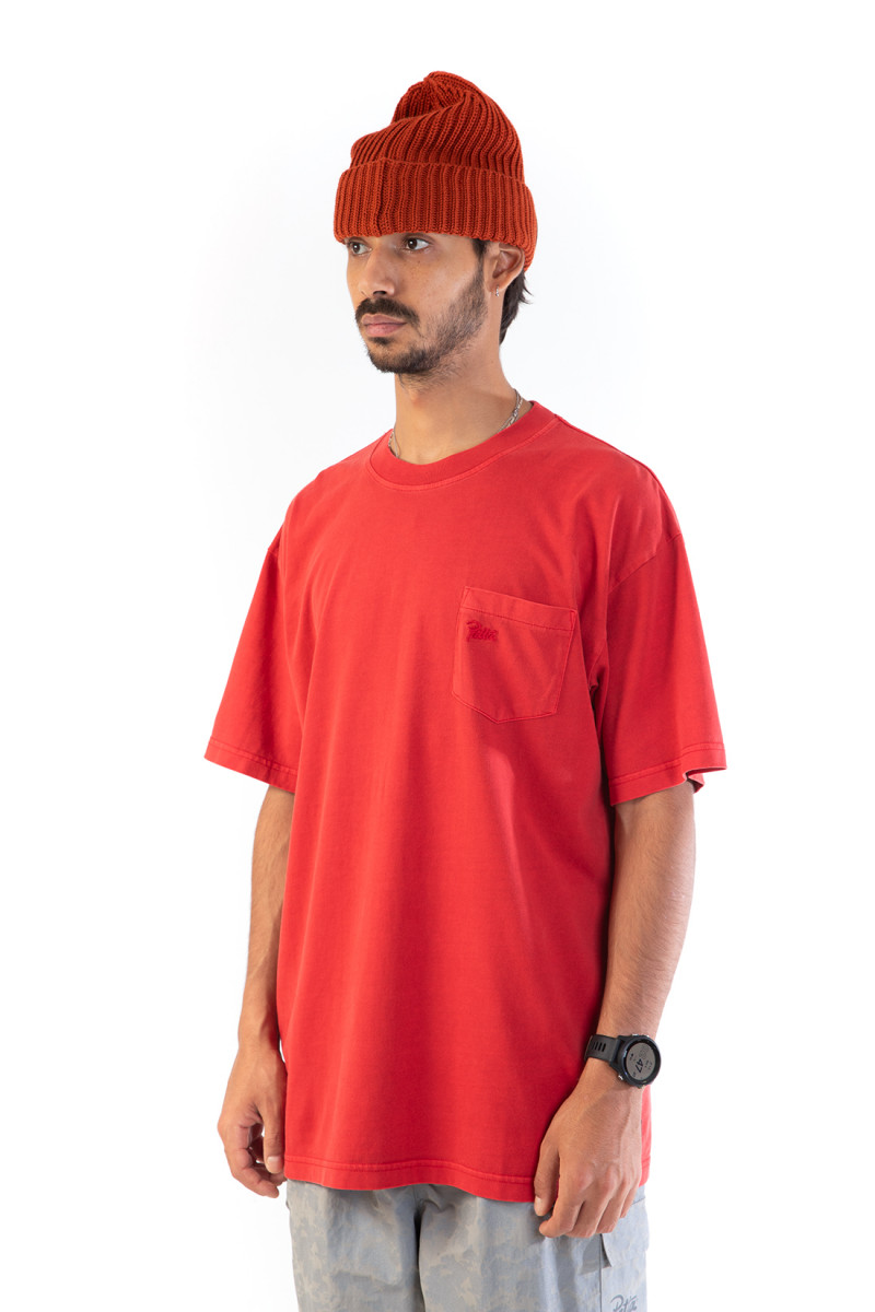 Patta basic washed pocket tee Red