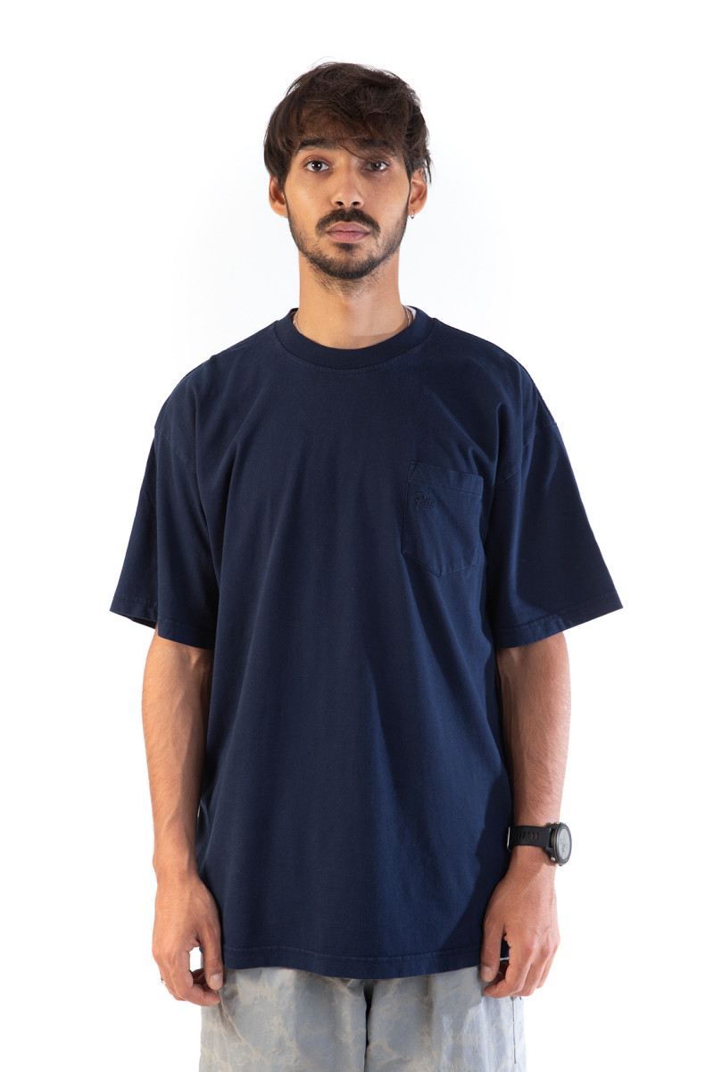 Patta basic washed pocket tee Black iris