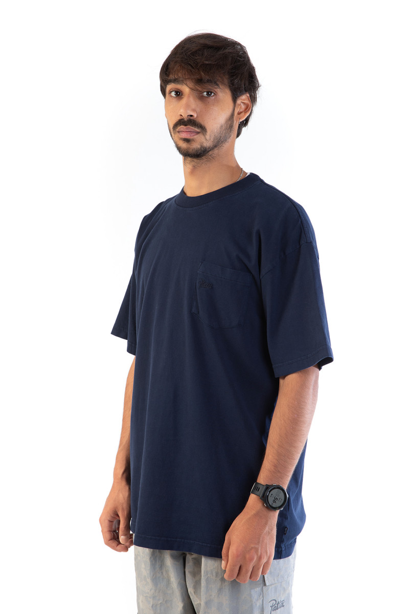 Patta basic washed pocket tee Black iris