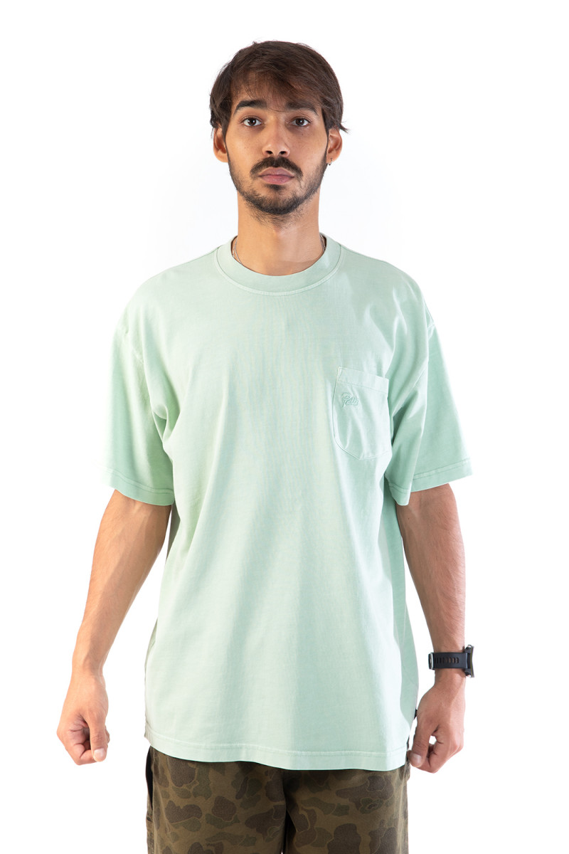 Patta basic washed pocket tee Silt green