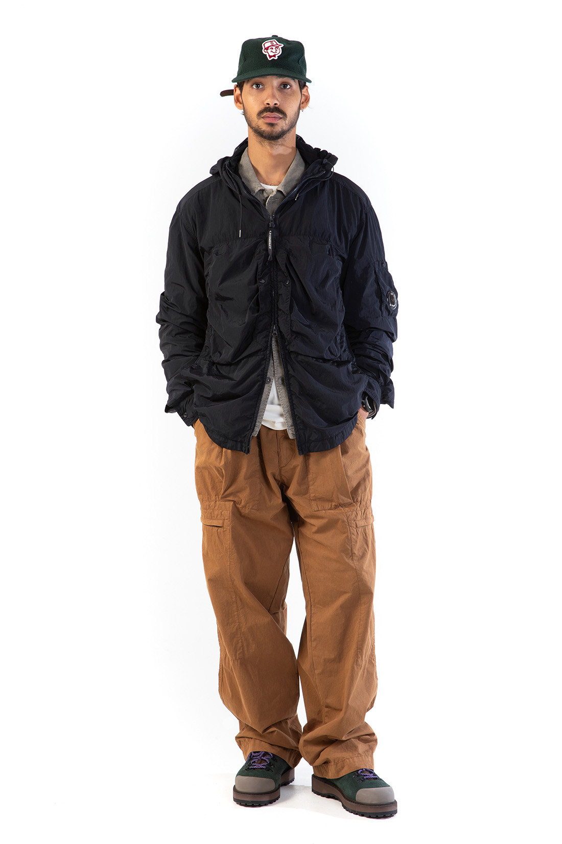 Loose utility pants microreps Toffee