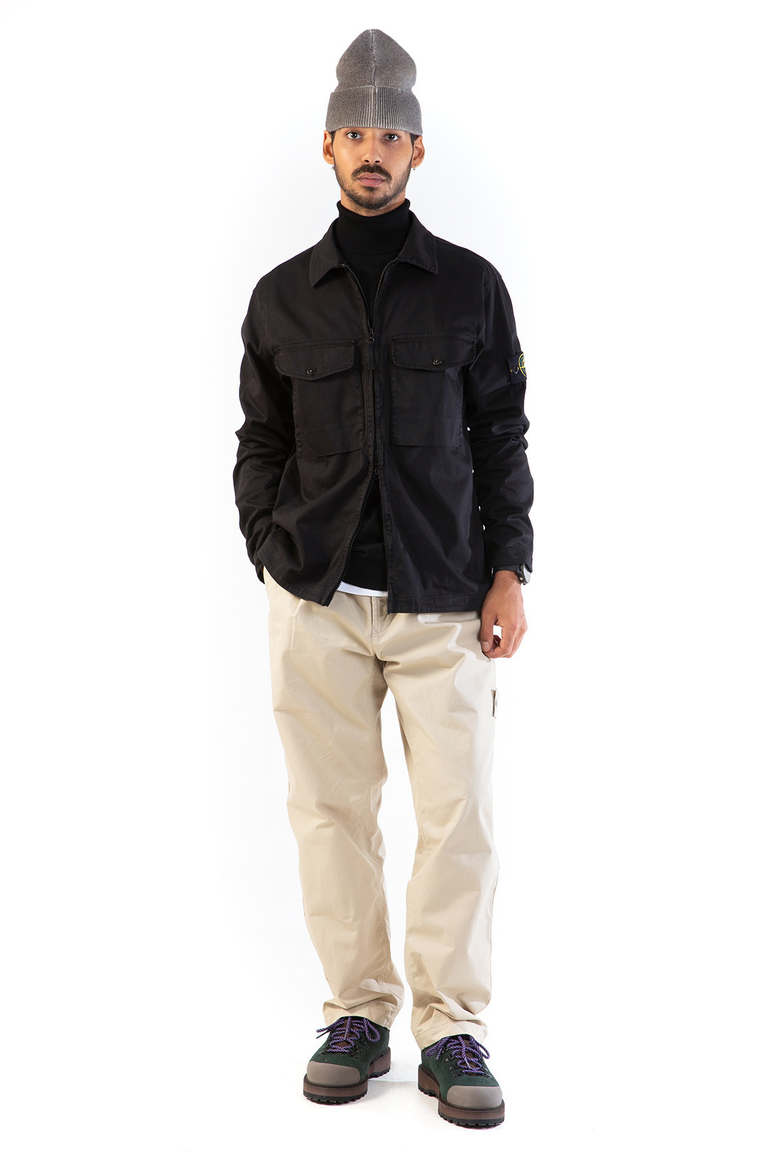 12808 overshirt v0029 Nero