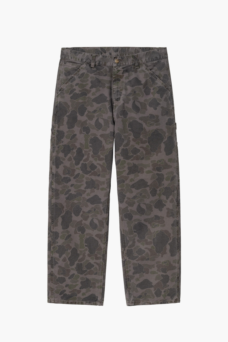 Duck single knee pant camo Green/graphite