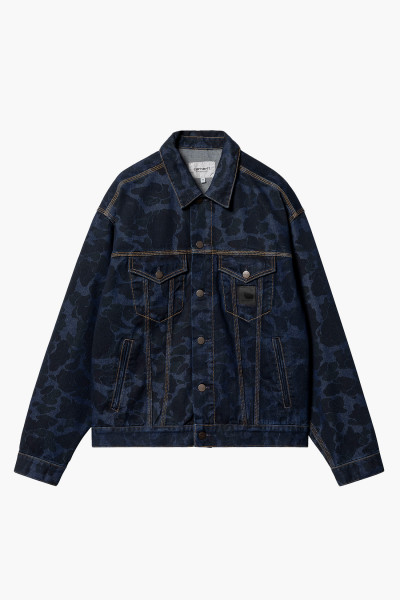 Carhartt wip Duck helston jacket camo duck Blue stone washed - ...