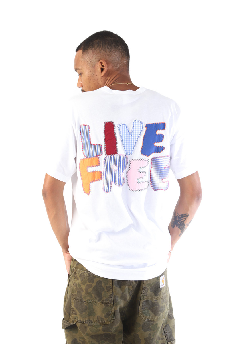 Tee live free White