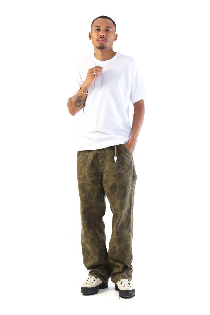 Duck single knee pant camo Green/office green