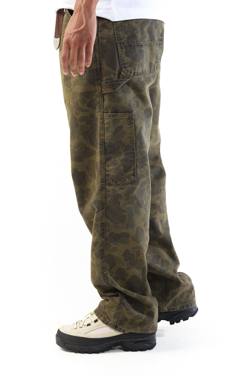 Duck single knee pant camo Green/office green