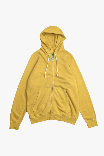 Raglan zip hood sweat P-banana