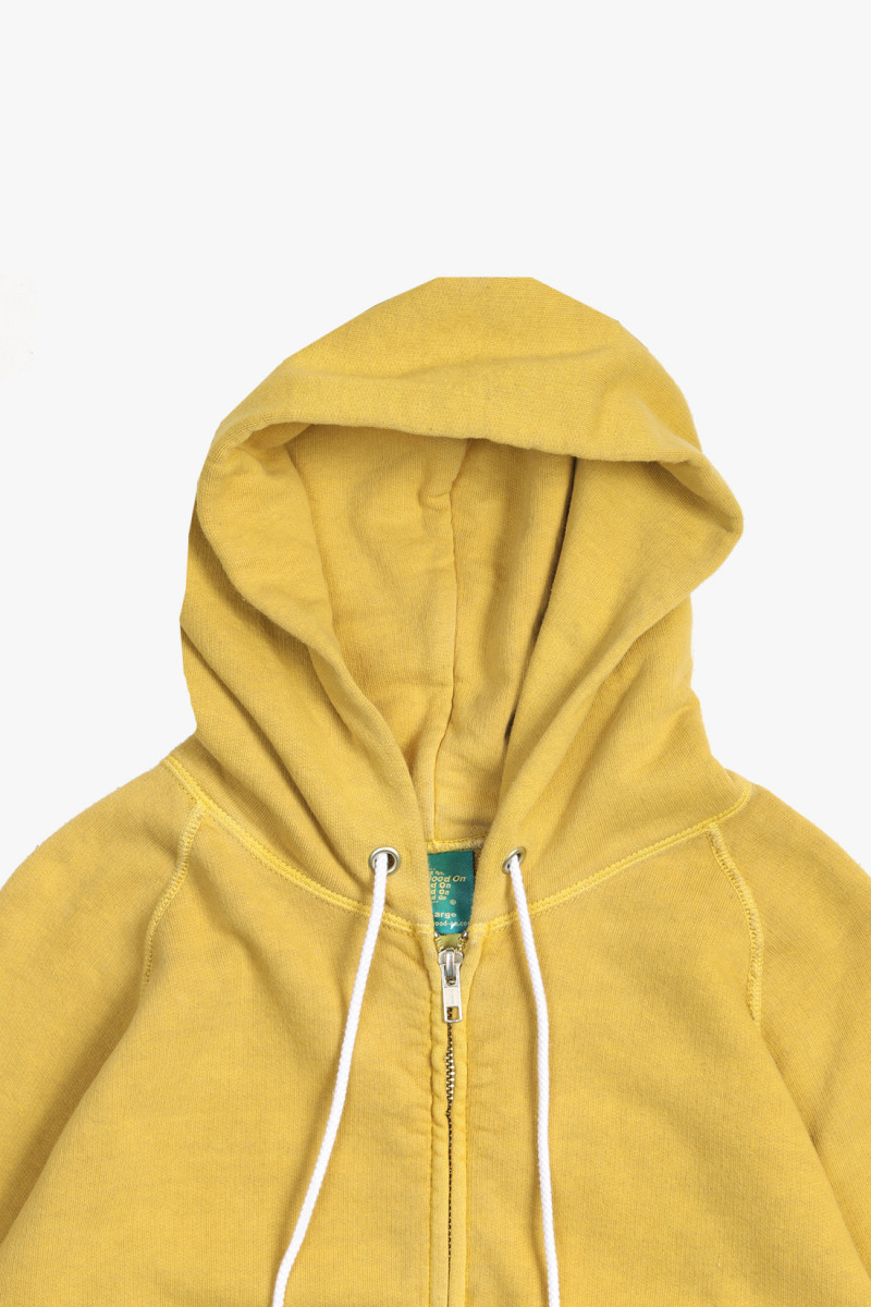 Raglan zip hood sweat P-banana