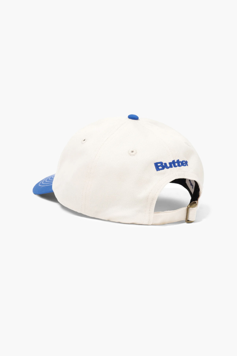 Finest logo 6 panel cap Natural/royal blue