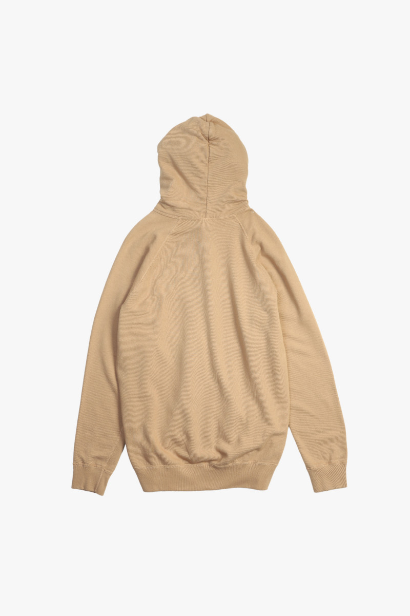 Raglan zip hood sweat P-coyote