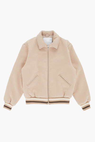 Pop trading company Varsity jacket White pepper - GRADUATE STORE