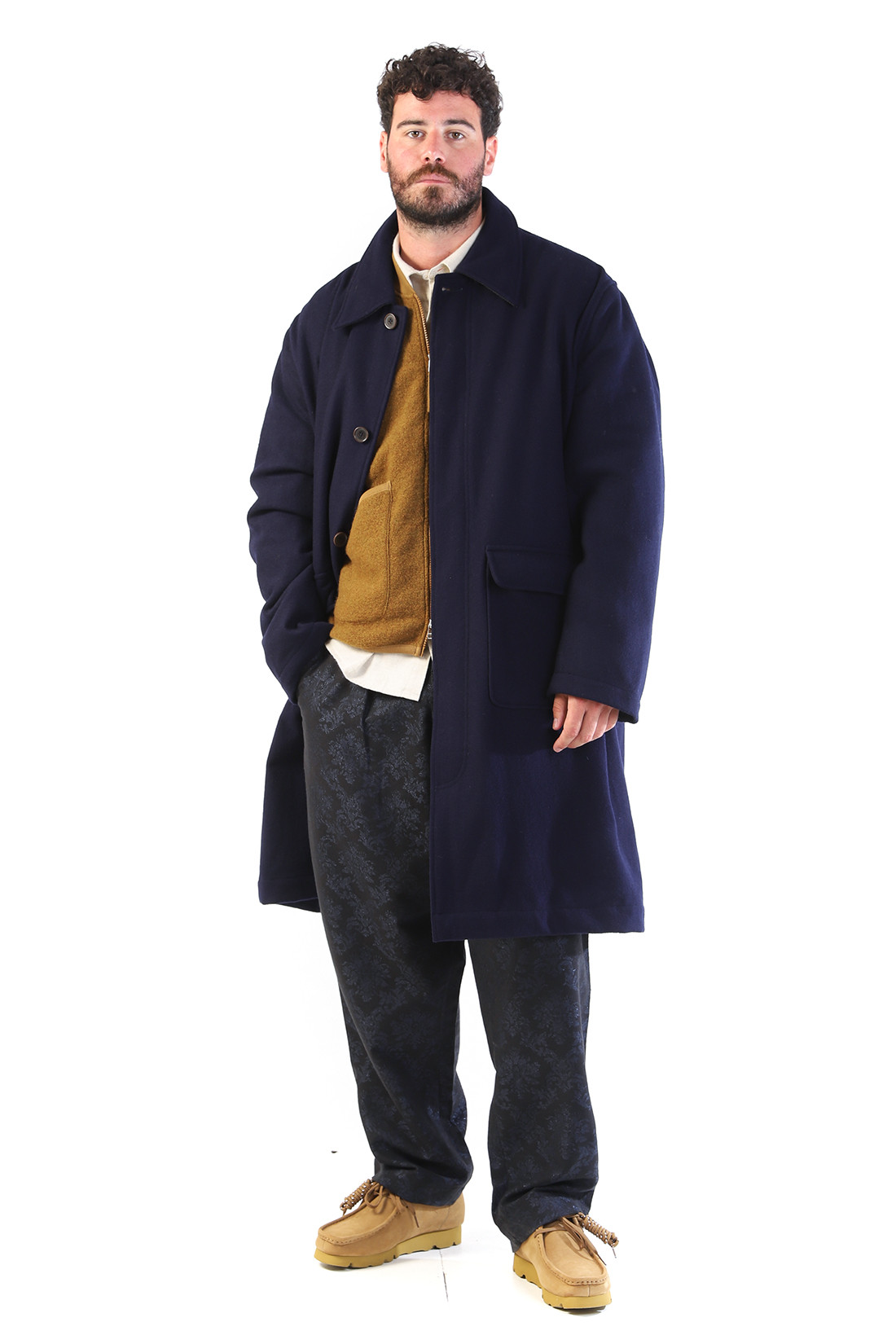 Account coat melton Navy