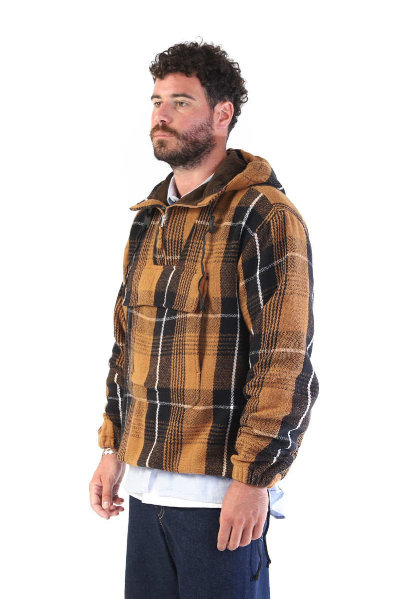 Pullover anorak earth ii check Brown